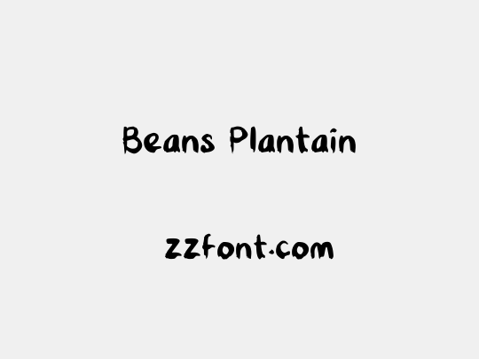 Beans Plantain