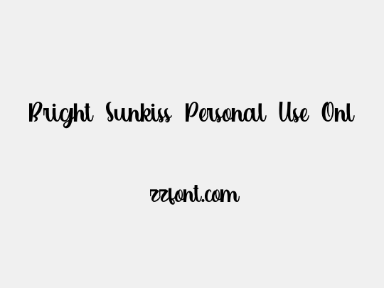 Bright Sunkiss Personal Use Onl