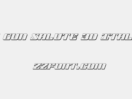 21 Gun Salute 3D Italic