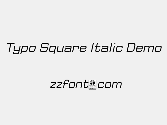 Typo Square Italic Demo