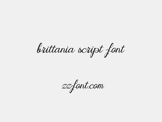 brittania script font