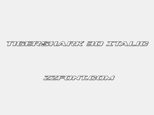 Tigershark 3D Italic