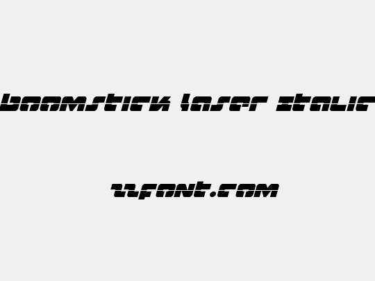 Boomstick Laser Italic