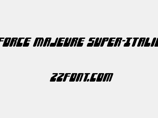 Force Majeure Super-Italic