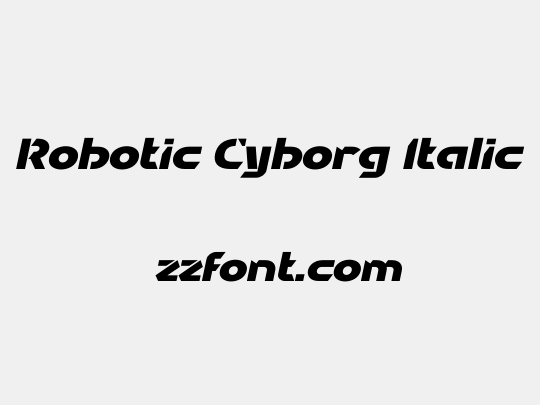 Robotic Cyborg Italic