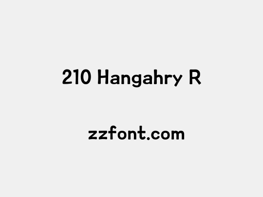 210 Hangahry R