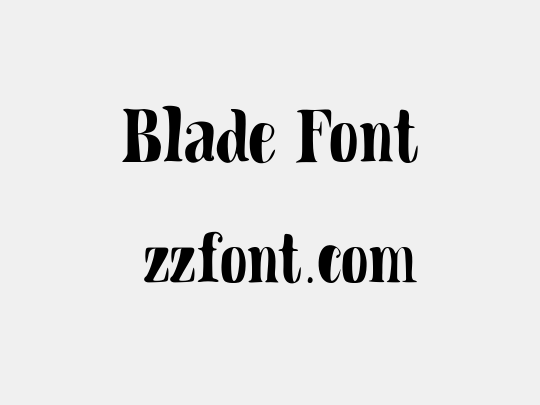 Blade Font