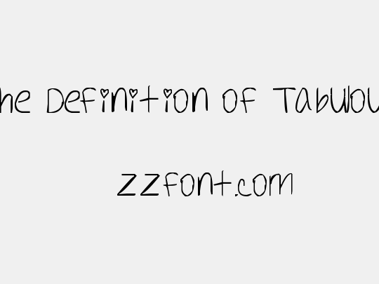 The Definition of Tabulous