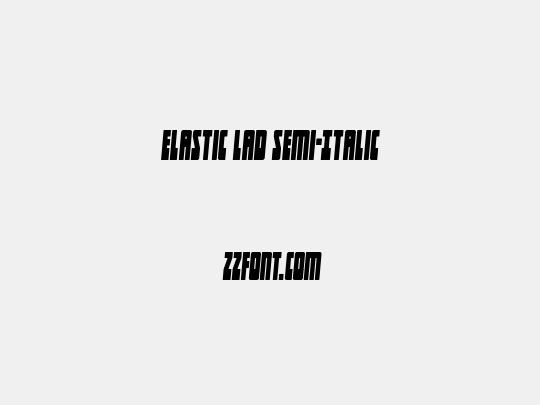 Elastic Lad Semi-Italic