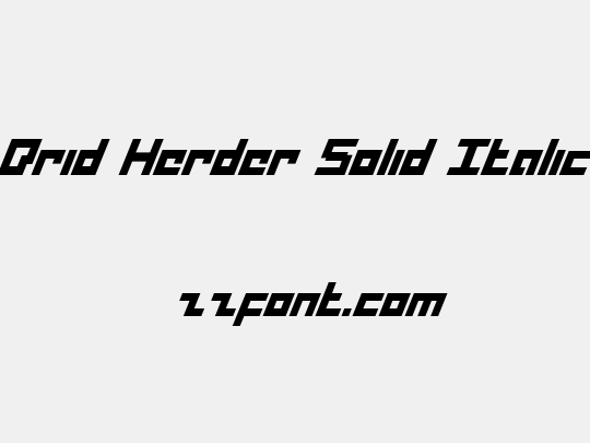 Drid Herder Solid Italic