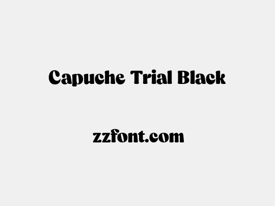 Capuche Trial Black