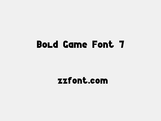 Bold Game Font 7