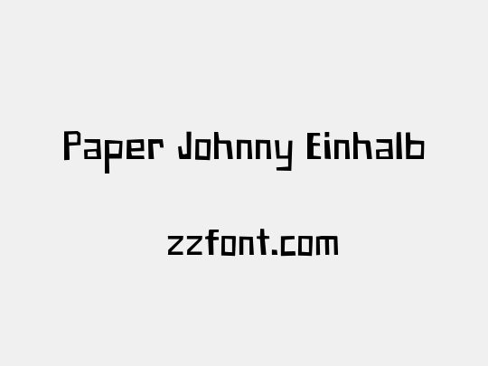 Paper Johnny Einhalb