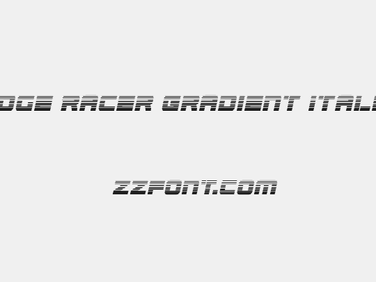 Edge Racer Gradient Italic
