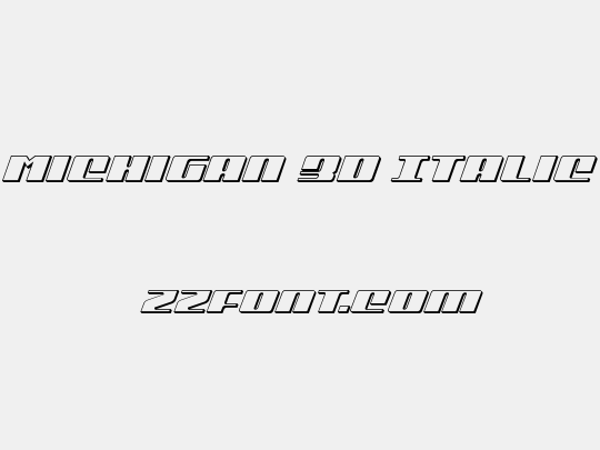 Michigan 3D Italic