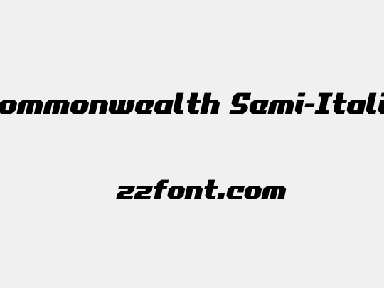 Commonwealth Semi-Italic