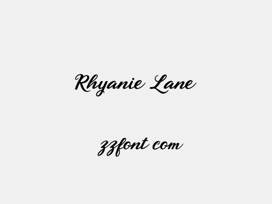 Rhyanie Lane
