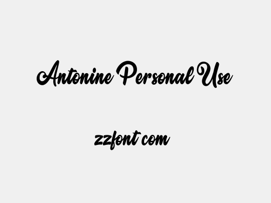 Antonine Personal Use
