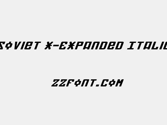 Soviet X-Expanded Italic