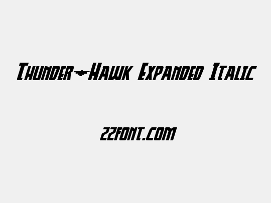 Thunder-Hawk Expanded Italic