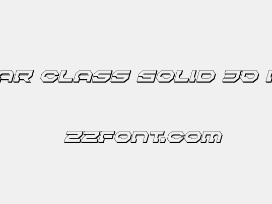 Pulsar Class Solid 3D Italic