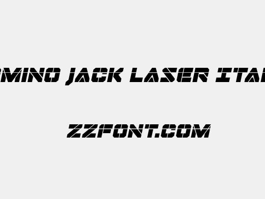 Domino Jack Laser Italic