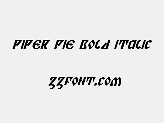 Piper Pie Bold Italic