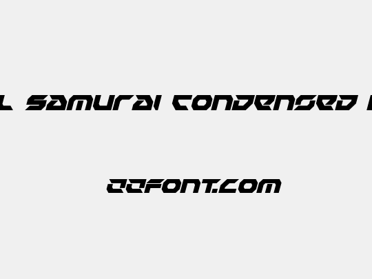 Royal Samurai Condensed Italic