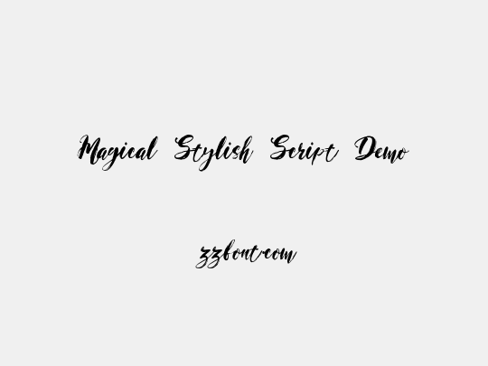 Magical Stylish Script Demo