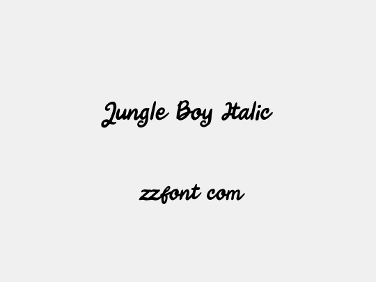 Jungle Boy Italic
