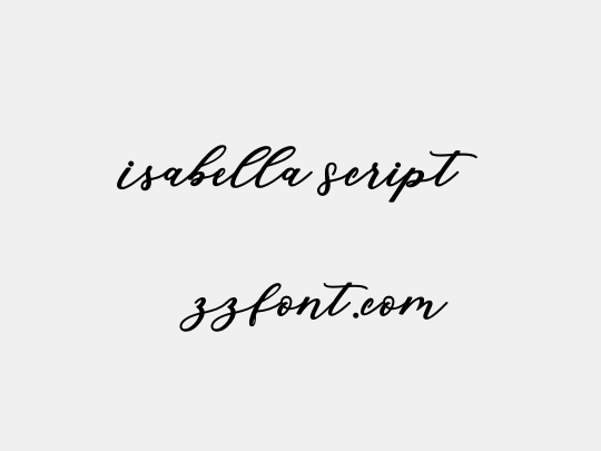 Isabella Script