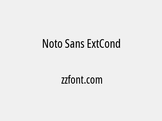 Noto Sans ExtCond