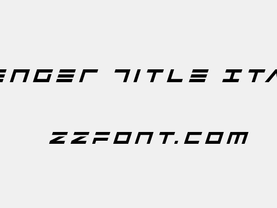 Avenger Title Italic