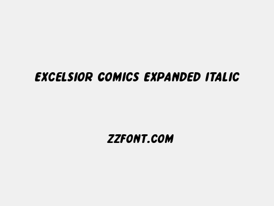 Excelsior Comics Expanded Italic