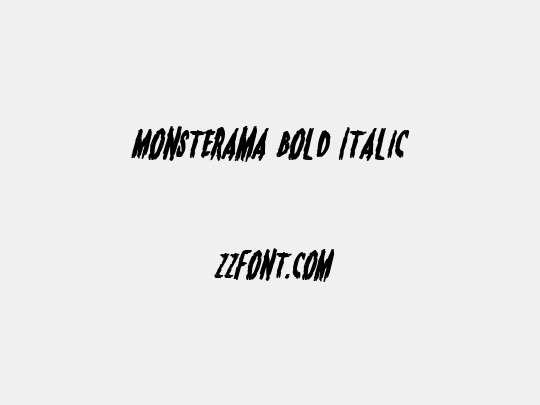 Monsterama Bold Italic