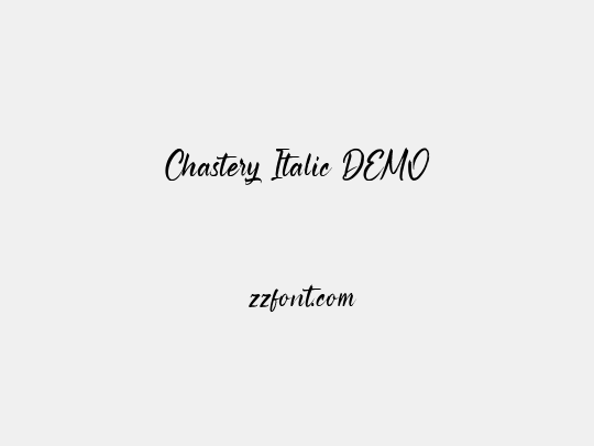 Chastery Italic DEMO