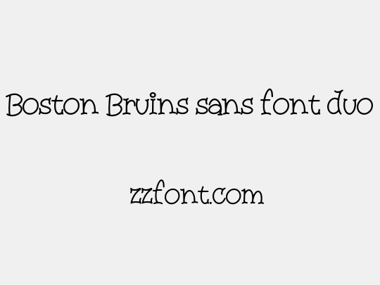 Boston Bruins sans font duo