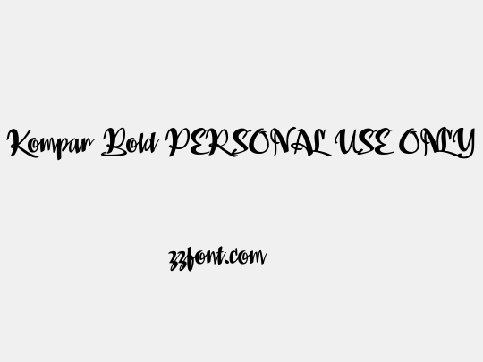 Kompar Bold PERSONAL USE ONLY