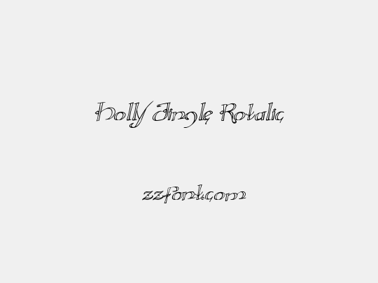 Holly Jingle Rotalic