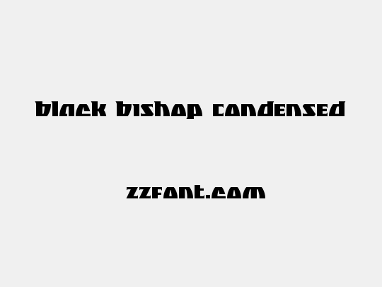 Black Bishop Condensed
