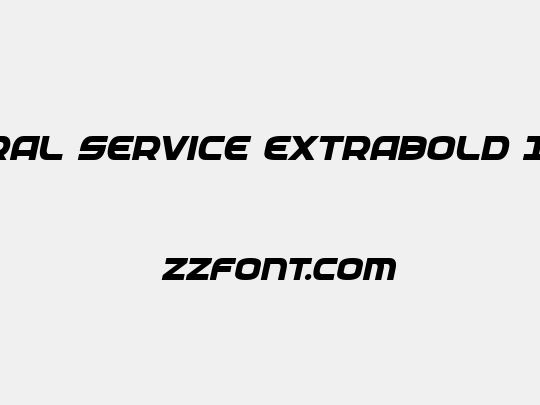 Federal Service ExtraBold Italic