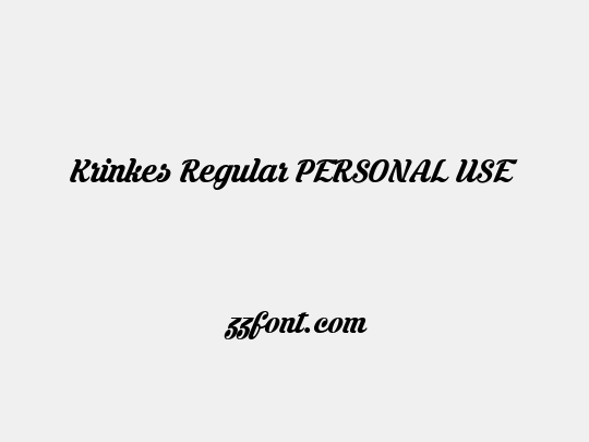 Krinkes Regular PERSONAL USE