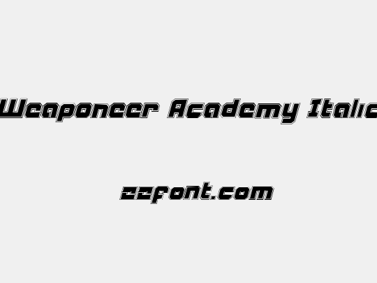 Weaponeer Academy Italic