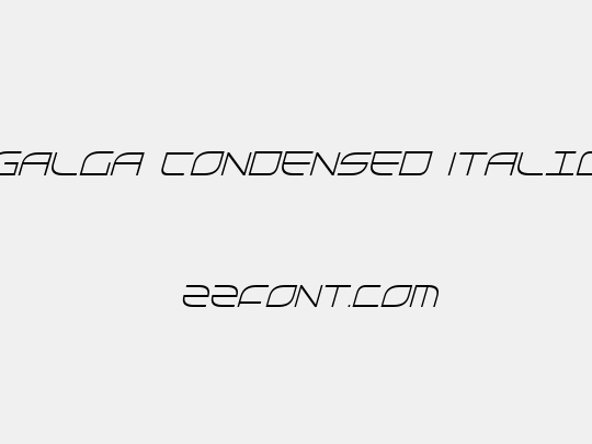 Galga Condensed Italic