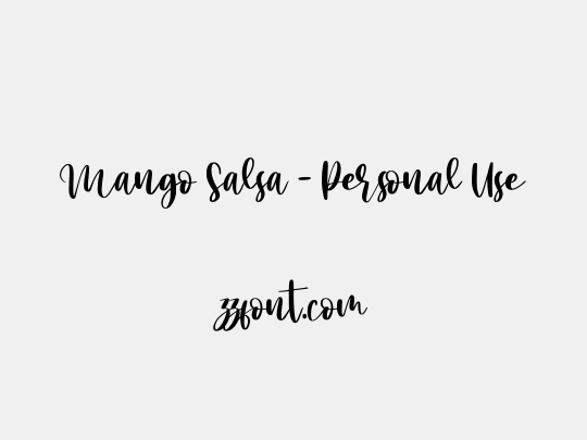 Mango Salsa - Personal Use