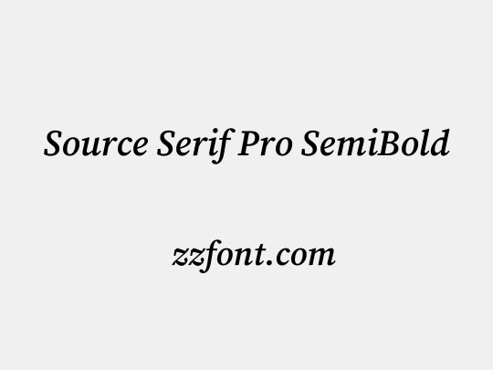 Source Serif Pro SemiBold