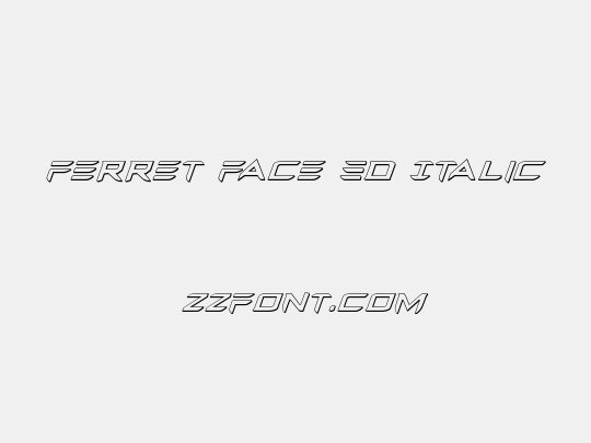 Ferret Face 3D Italic