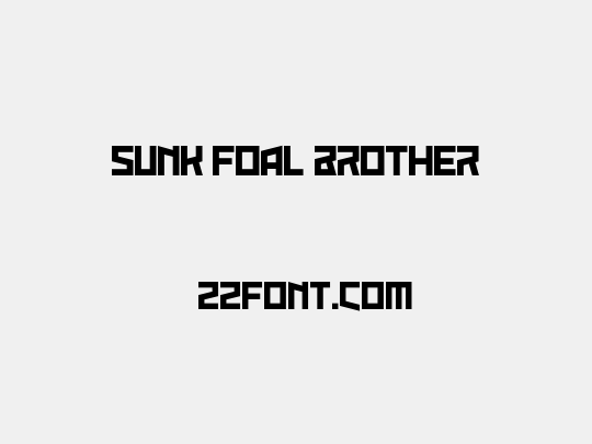 Sunk Foal Brother