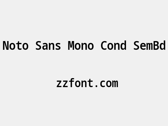 Noto Sans Mono Cond SemBd
