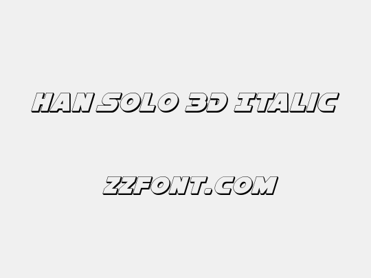 Han Solo 3D Italic